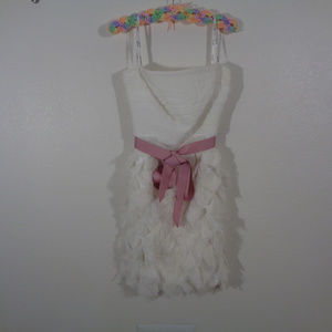 TADASHI IVORY SILK CHIFFON CONFECTION